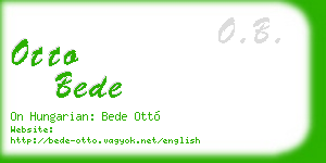 otto bede business card