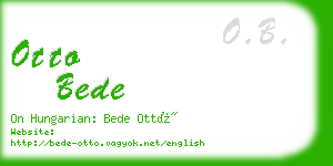 otto bede business card